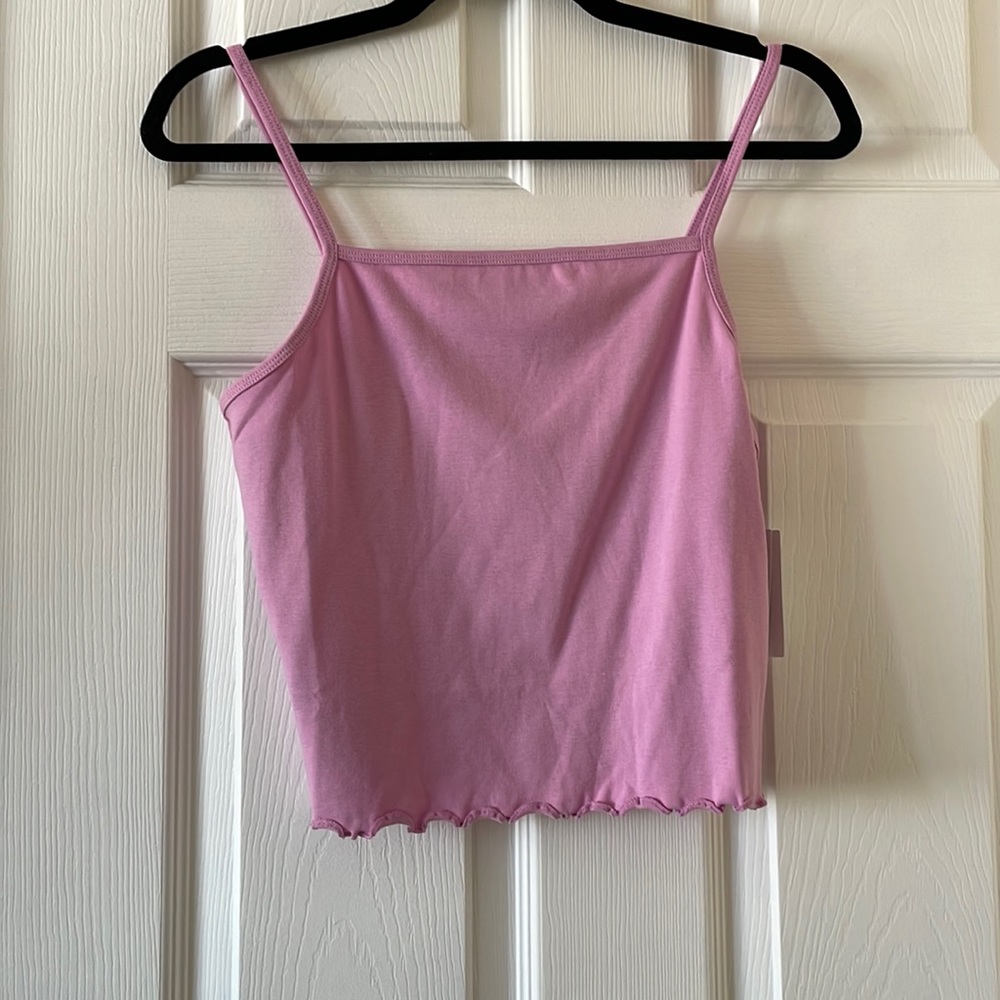 Bp lilac pink purple crop cami tank organic sustainable